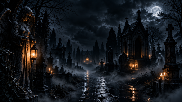 Cementerio nocturno para hero de Misterios Paranormales